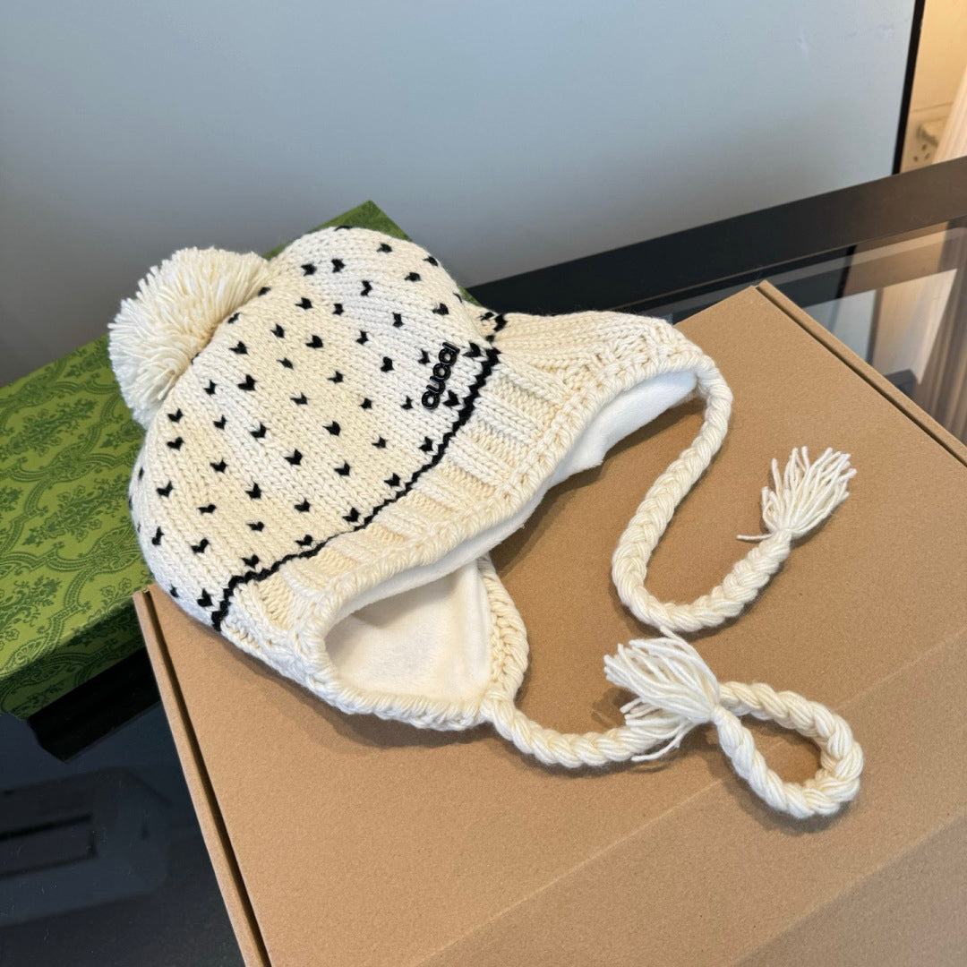 knit trapper beanie