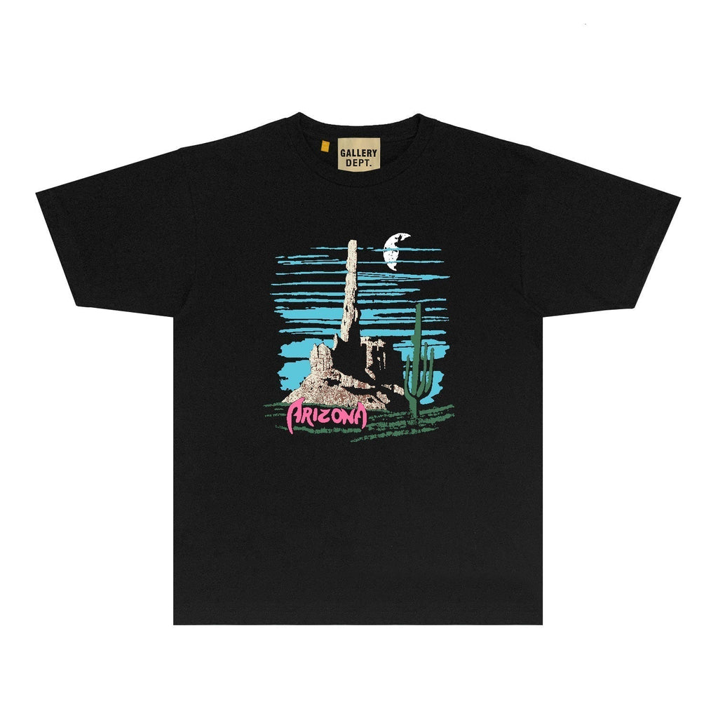 Gallery Dept T Shirt Retro Printed Loose Short-Sleeved Shirt