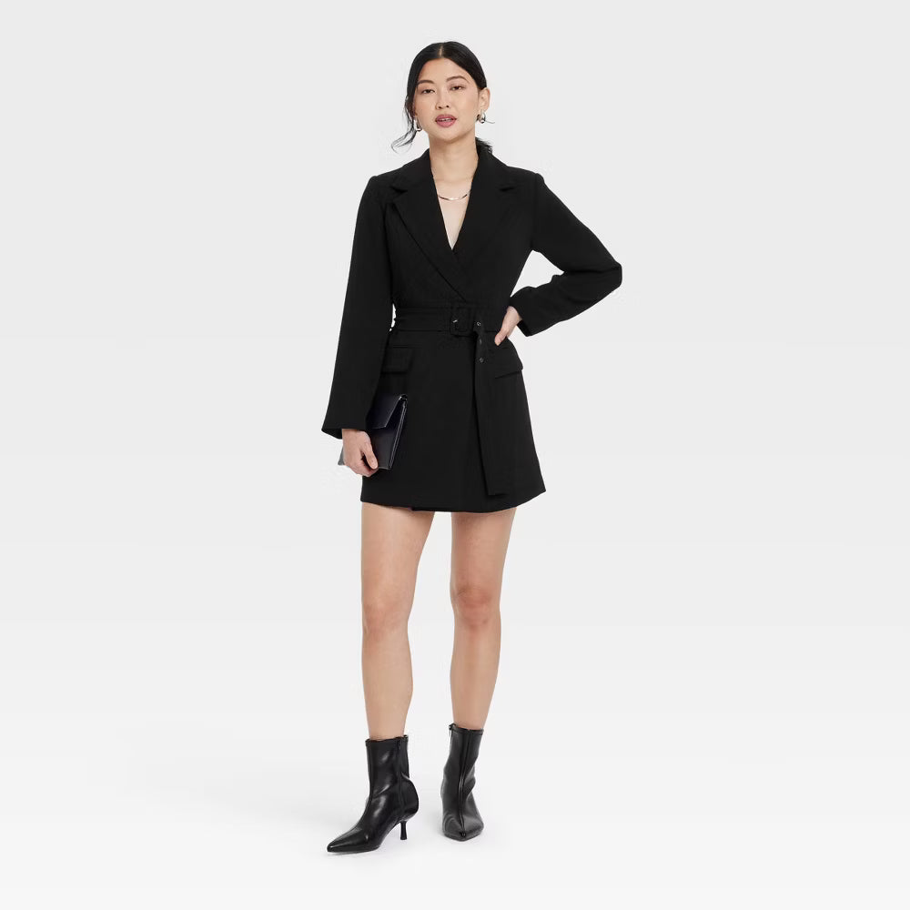 Women's Long Sleeve Mini Blazer Dress