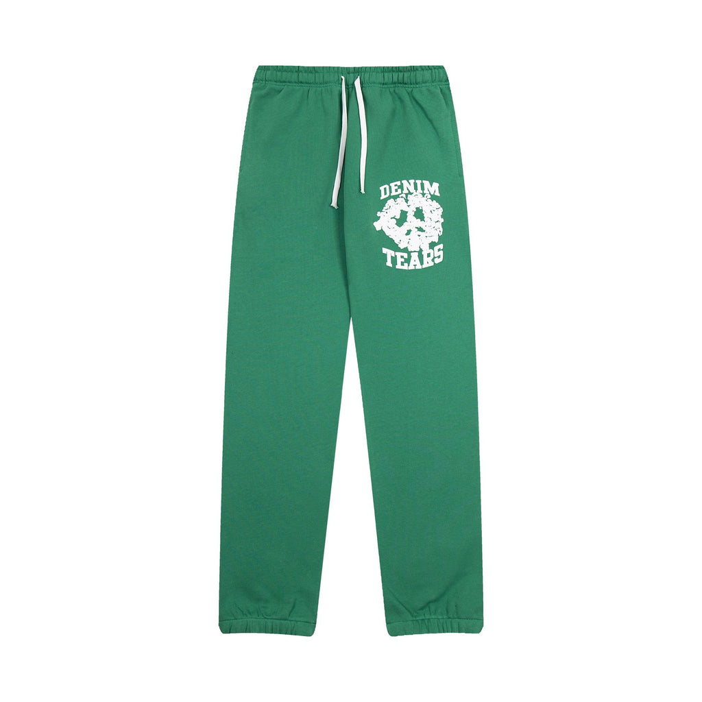 Denim Tears Sweatpants Alphabet foam print casual trousers