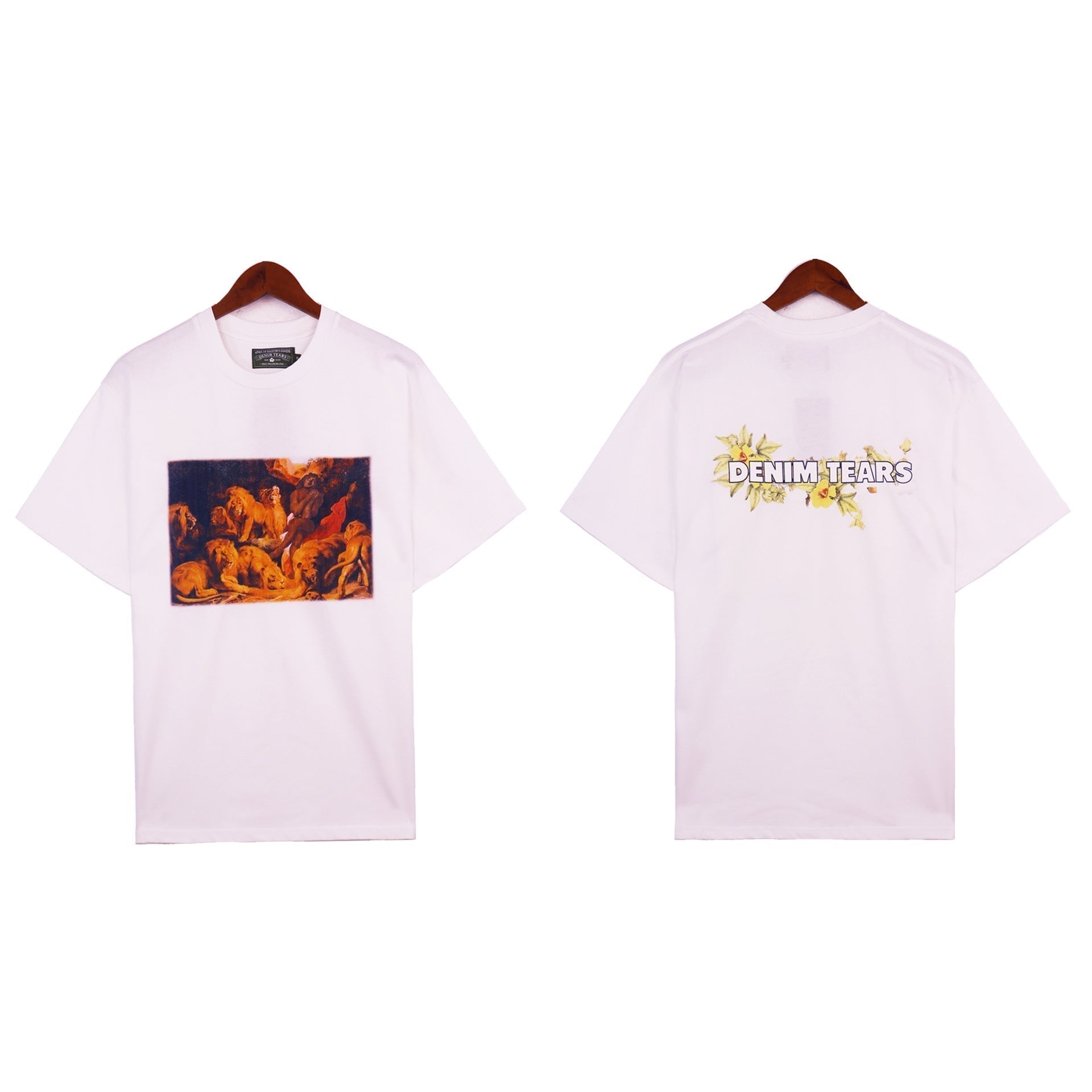 Denim Tears T-shirts Letter Portrait Short Sleeve T-Shirt