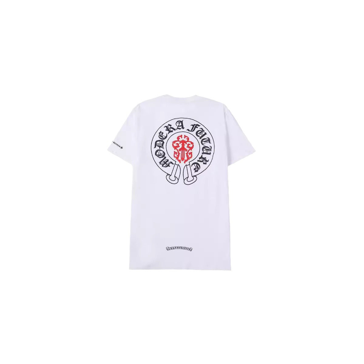 CHH Chrome Heart T Shirts Croix Cross Color Leather Printed Short Sleeve T-Shirt